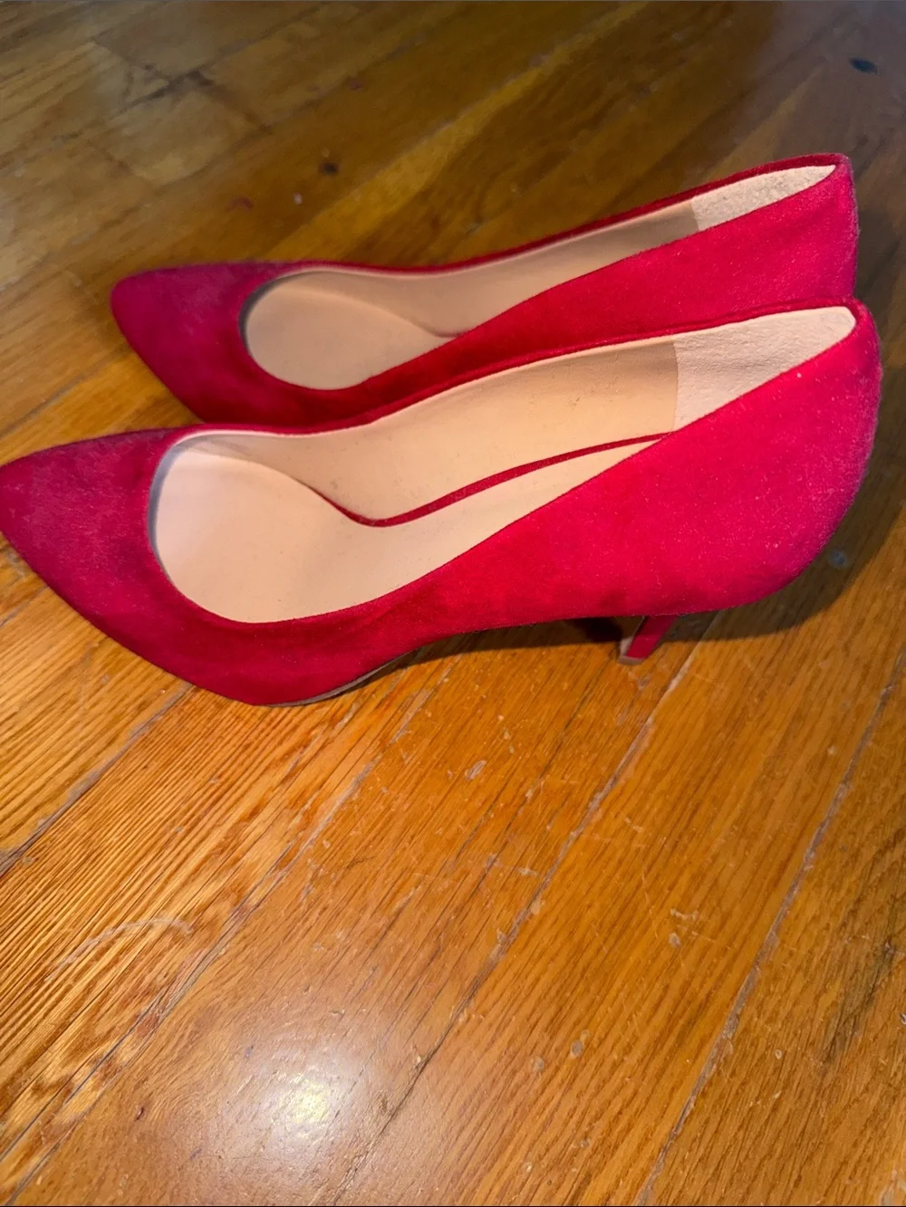 INC International Concepts Crimson Pointed-Toe Suede Pumps